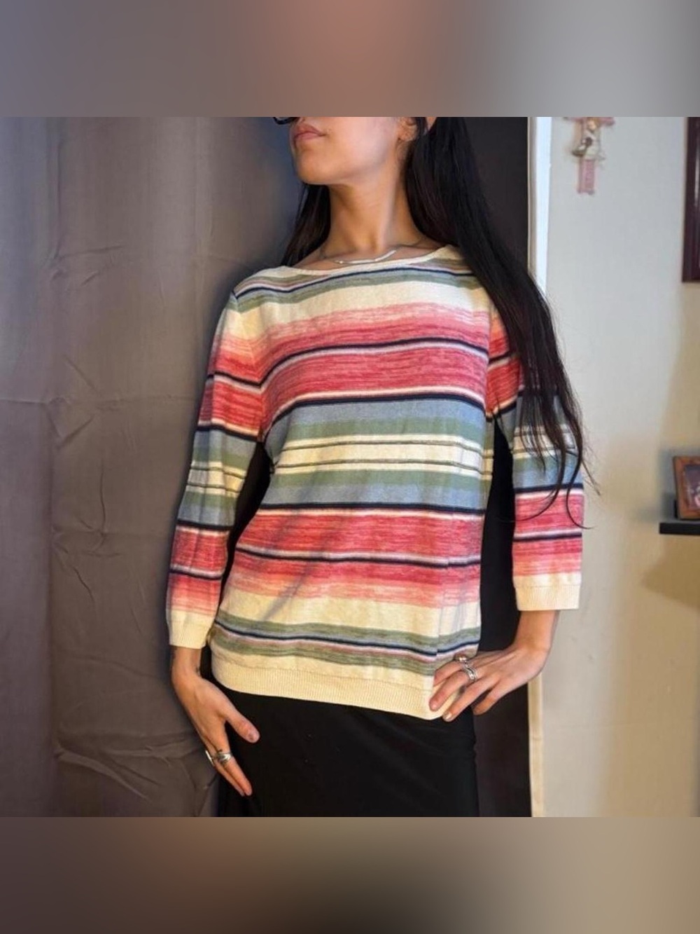 Chaps Colorful Striped Sweater